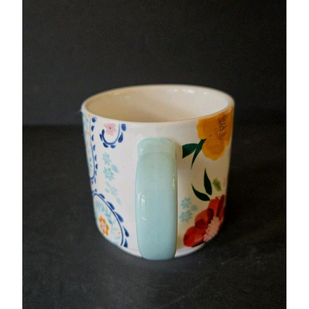 Dolly Parton Stoneware Floral Coffee Mug Blue 4" Microwave Dishwasher Safe - Picture 4 of 8